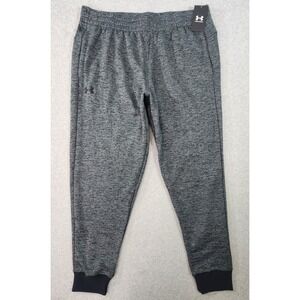 Under Armour UA Fleece Joggers Mens 2XL Gray/Black Pocket Sweatpants 1373362-012